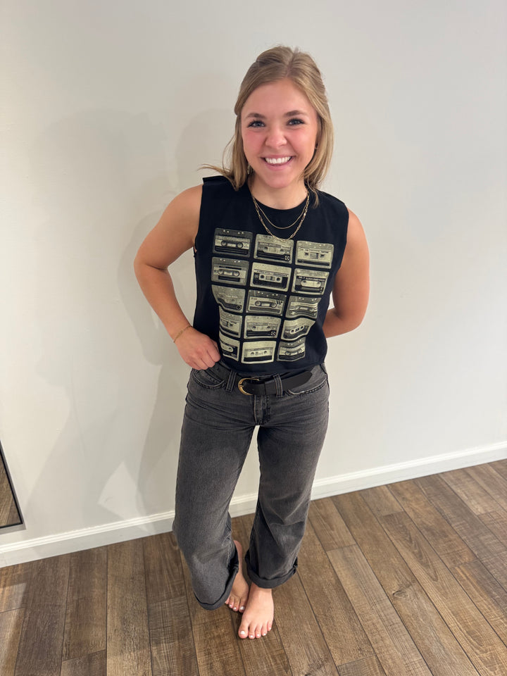 Cassette Graphic Top