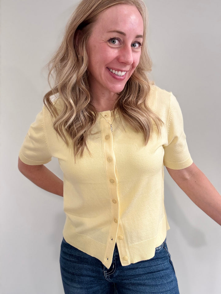 Sunny Days Short Sleeve Cardi