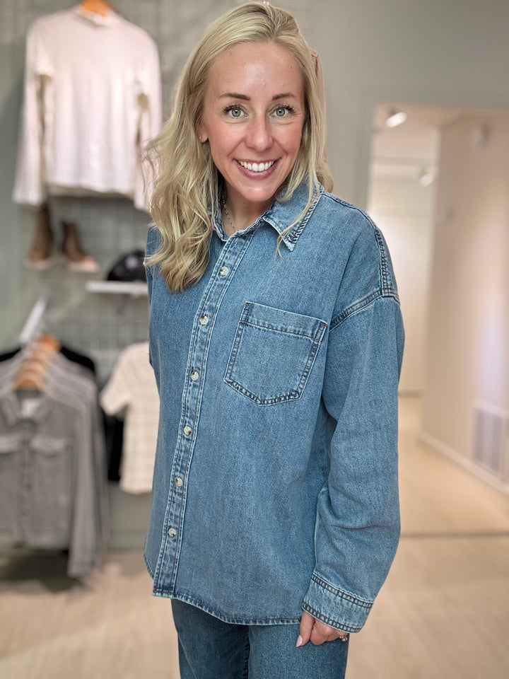 Denim Button-Up
