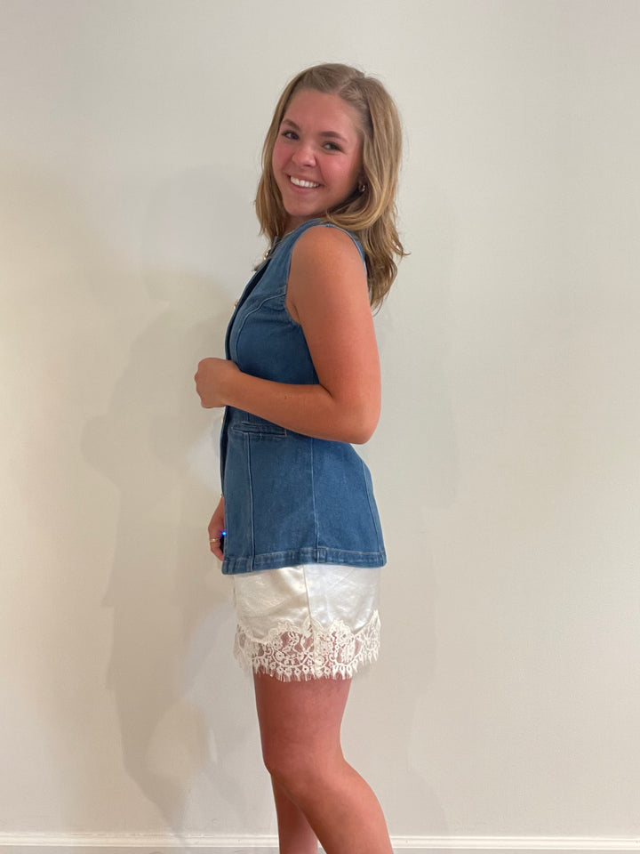 Satin Lace Shorts
