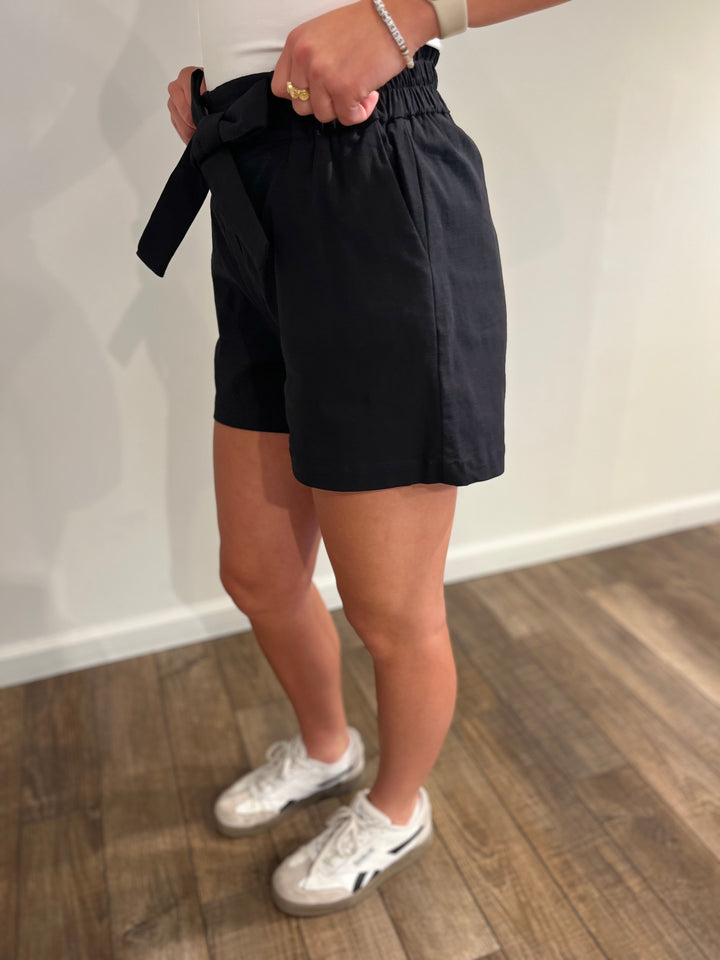 Black Woven Shorts