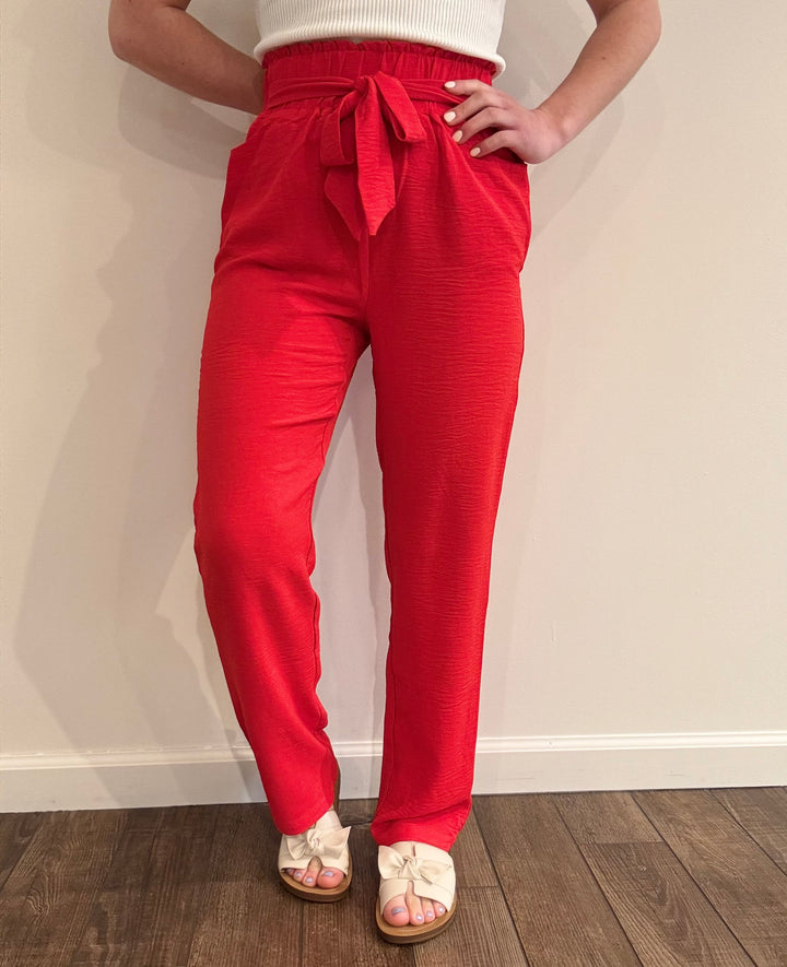 Red Flowy Pants