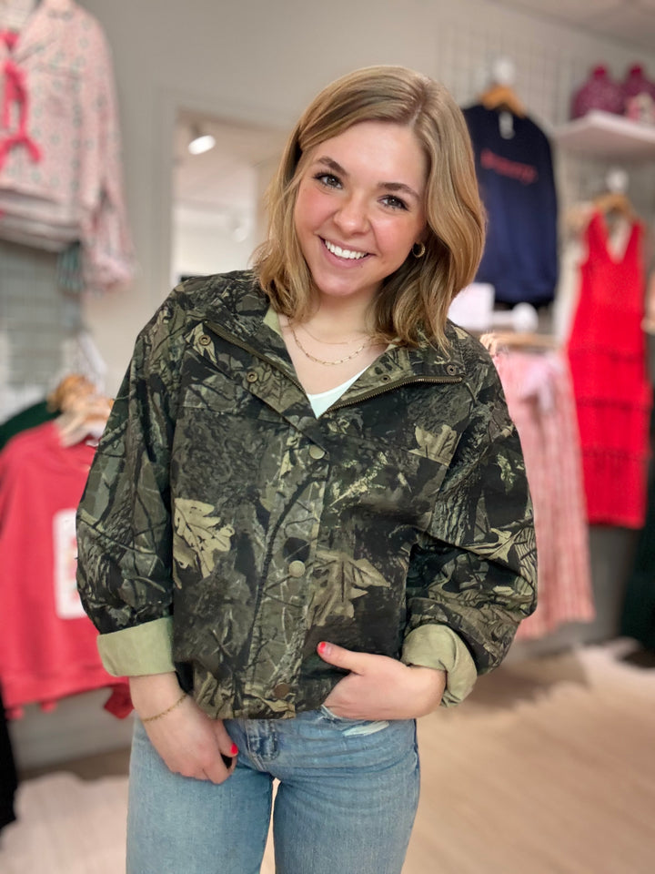 Camo Oversized Bomber
