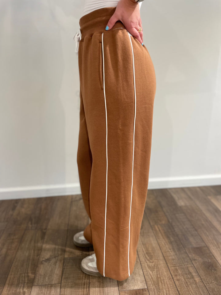 Piped Fleece Lounge Pants