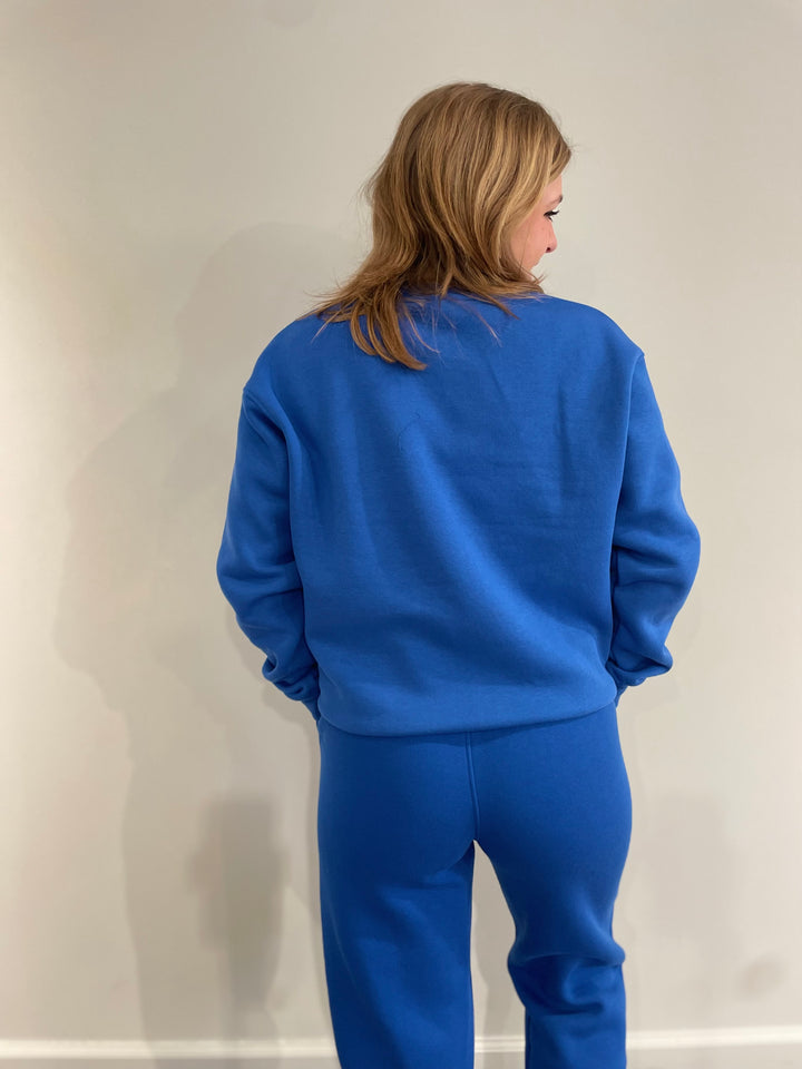Cobalt Fleece Crewneck