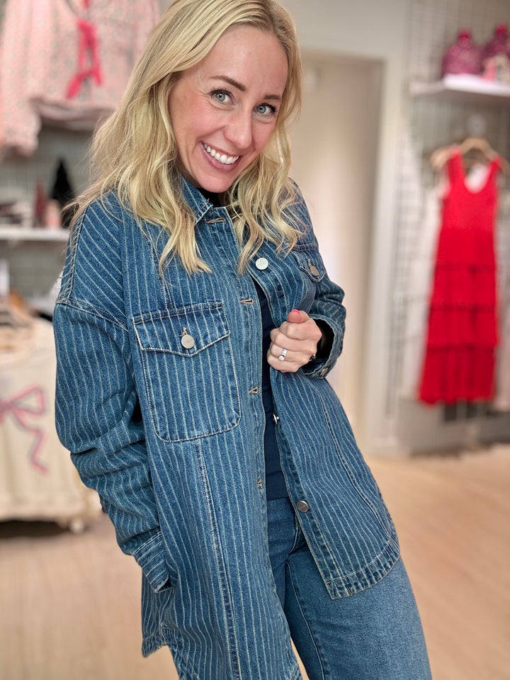 Oversized Stripe Shacket