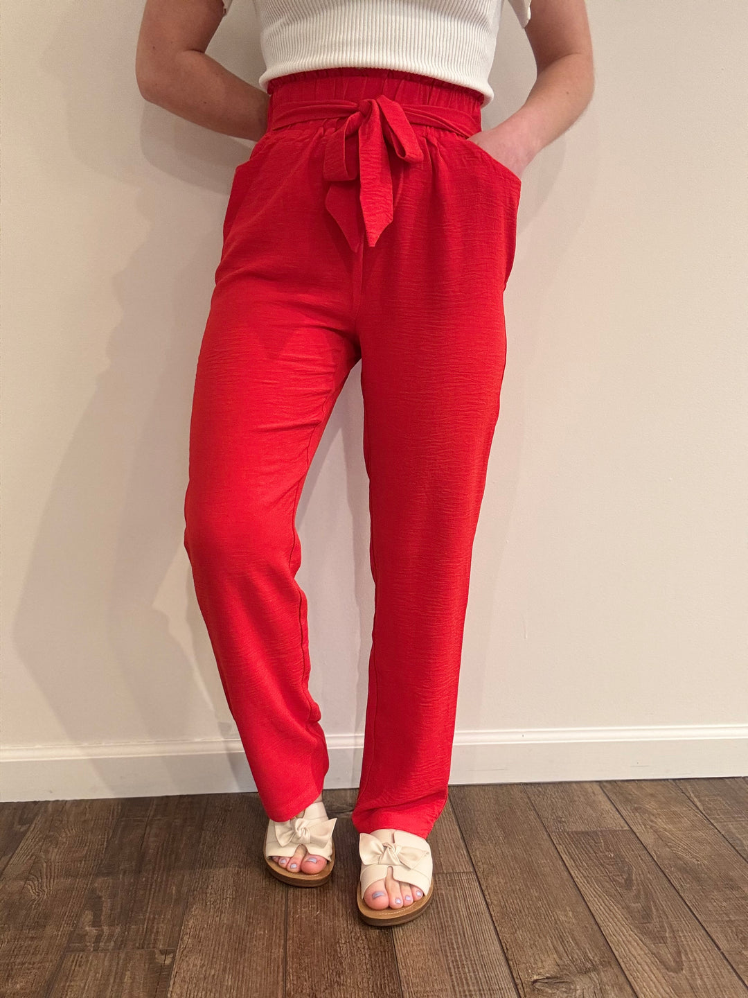 Red Flowy Pants