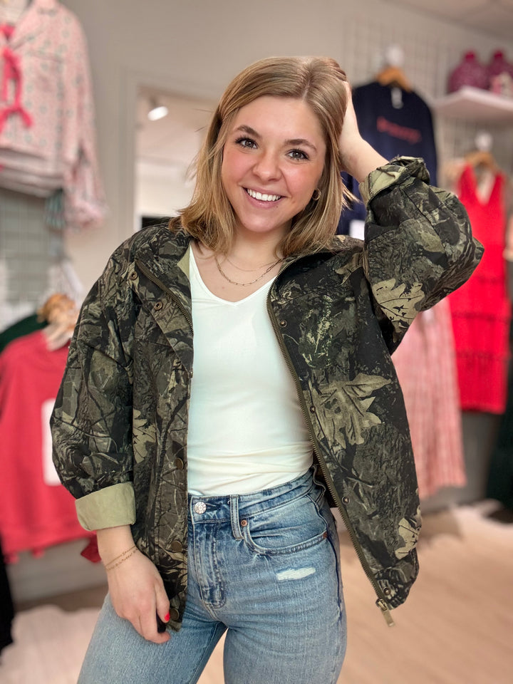 Camo Oversized Bomber