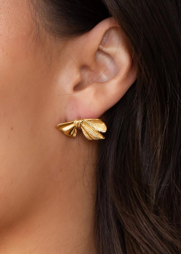 Luxe Gold Bow Earrings