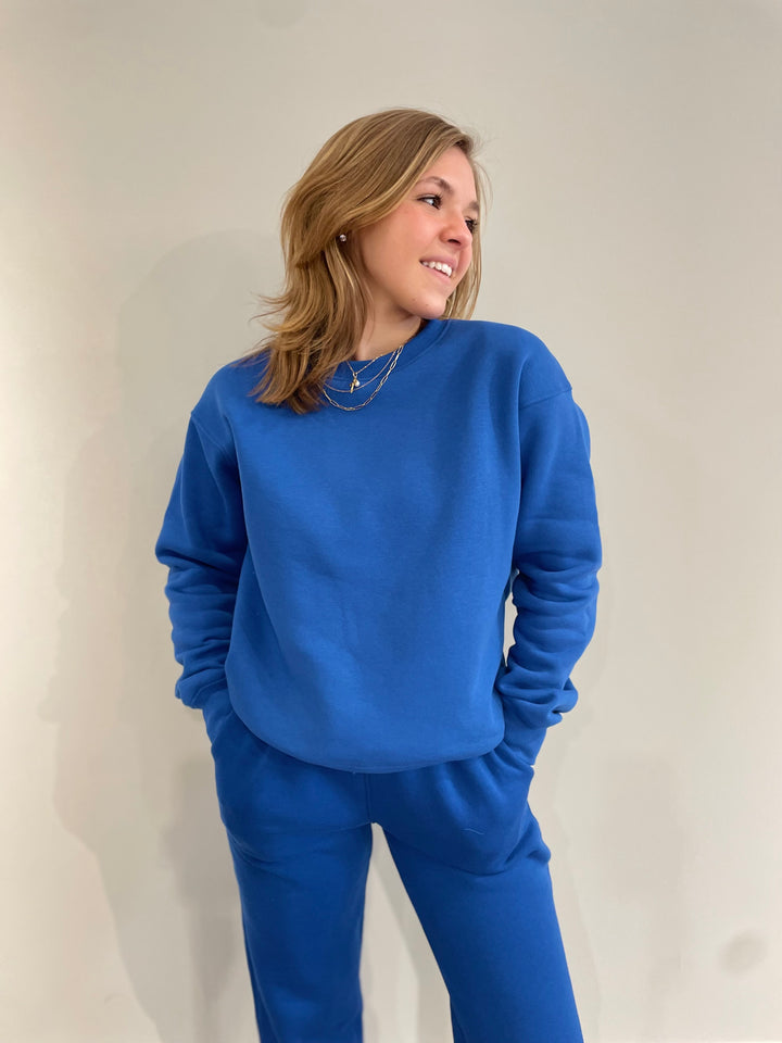 Cobalt Fleece Crewneck