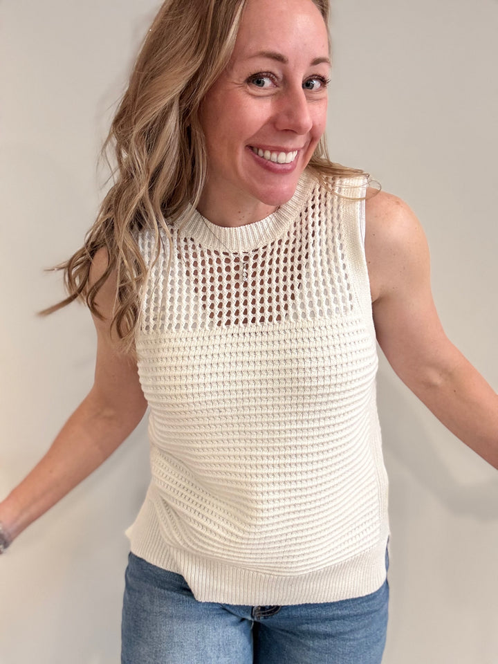 Ivory Knit Tank