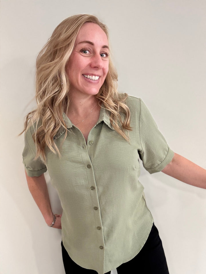 Ruffled Collared Blouse