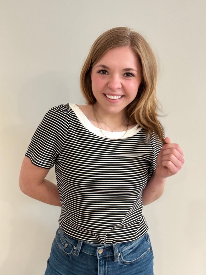 Xoxo Stripe Tee