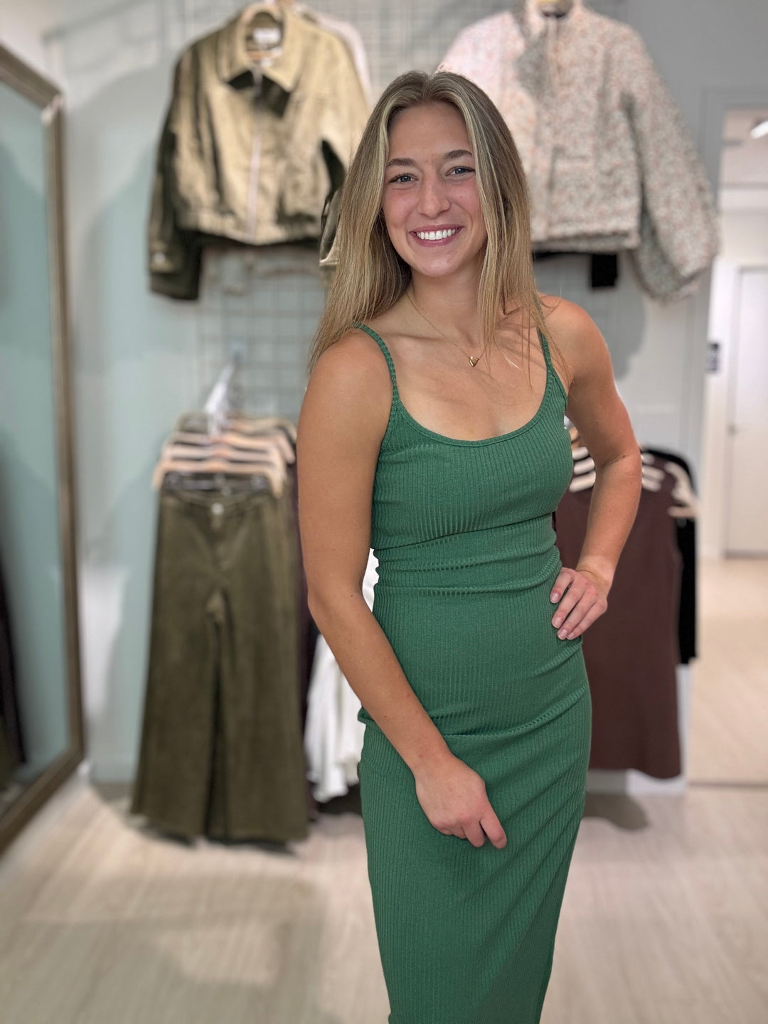 Keep It Simple Wide Scoop Midi Slip Dress