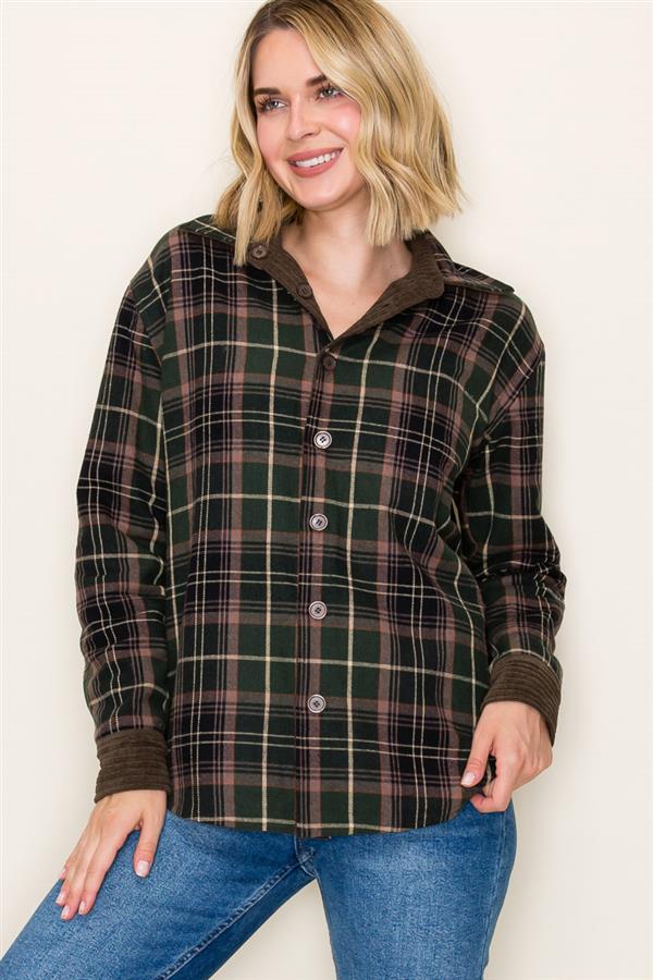 Reversible Corduroy Plaid Jacket
