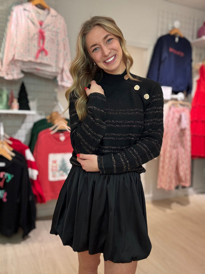 Metallic Striped Sweater