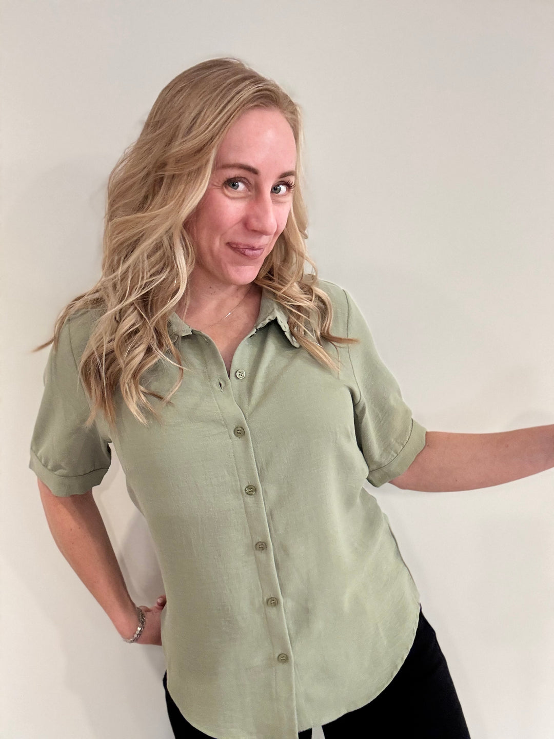 Ruffled Collared Blouse