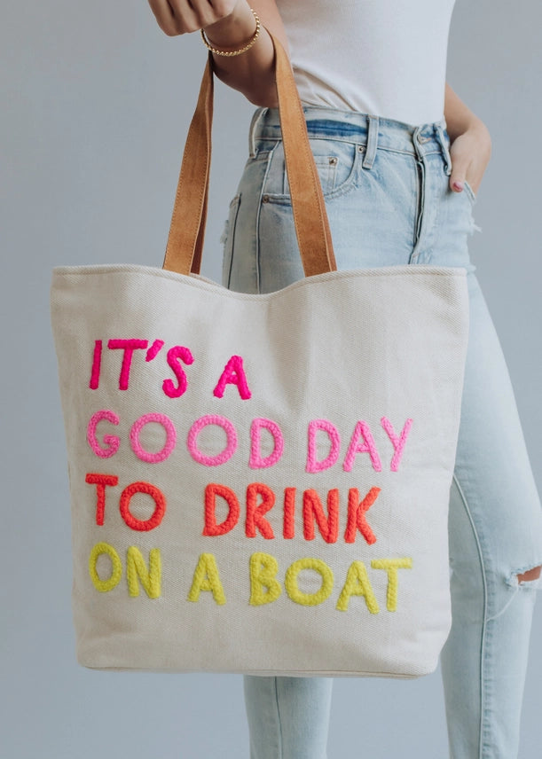 Drink on a Boat Tote