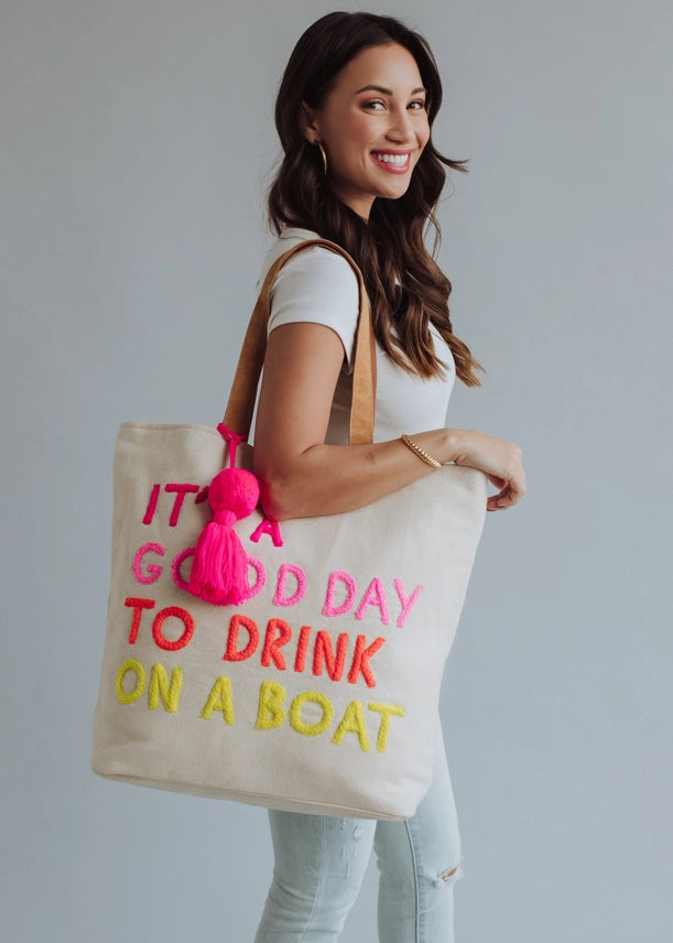 Drink on a Boat Tote