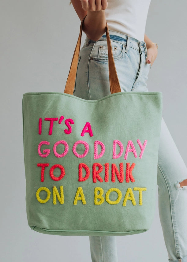 Drink on a Boat Tote