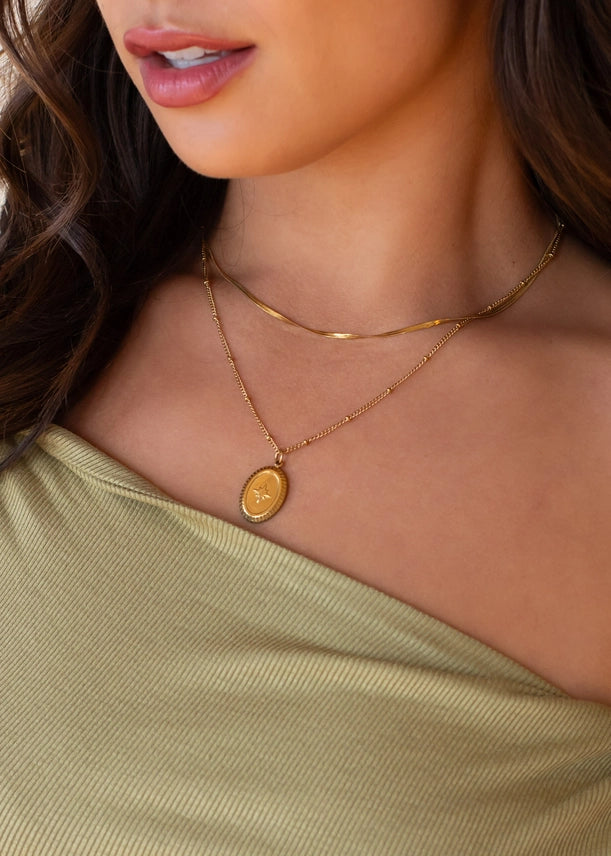 Luxe Gold Layered Pendant Necklace