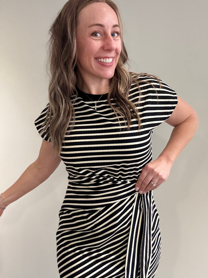 Sweet Stripe Bow Dress
