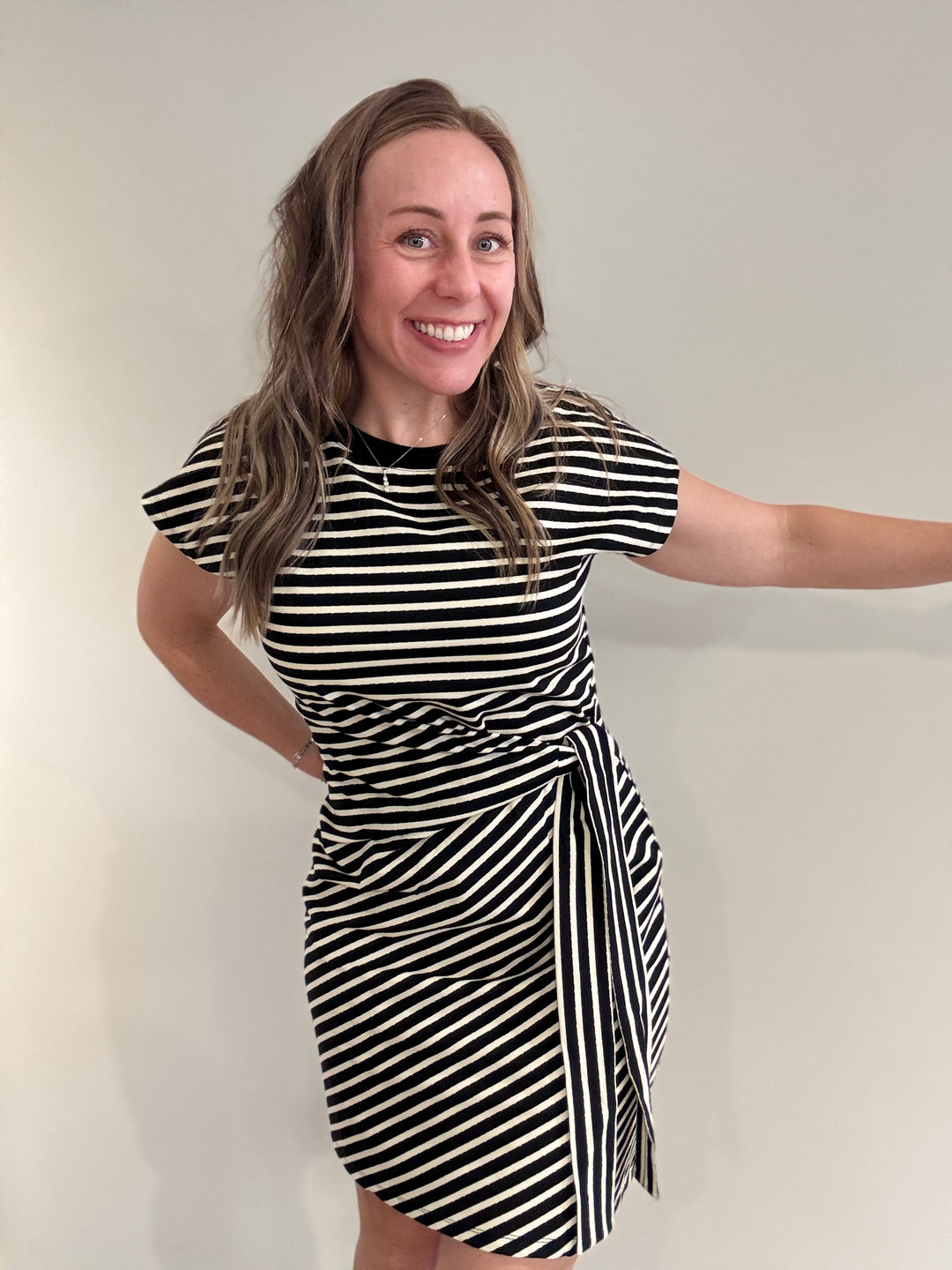 Sweet Stripe Bow Dress