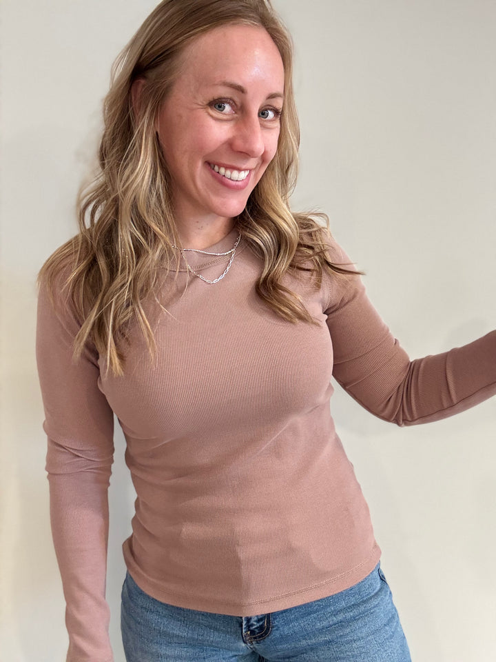 Crew Neck Long Sleeve Top