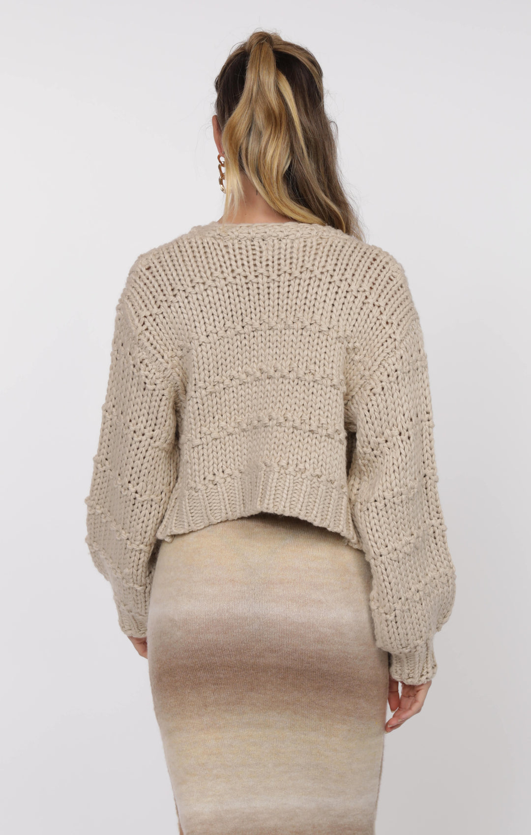 Handknit Open Cardi