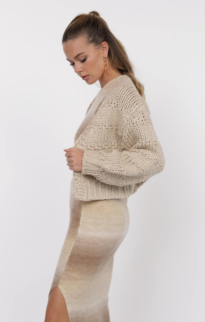 Handknit Open Cardi
