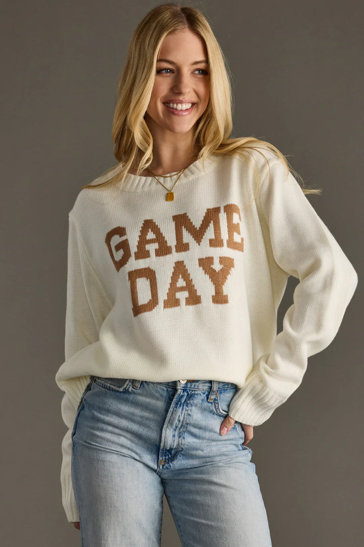 Ivory Game Day Sweater
