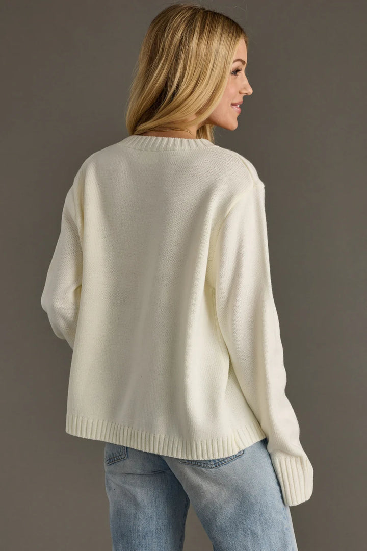 Ivory Game Day Sweater