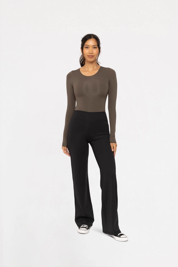 Jacquard Stripe Wide Leg Pant