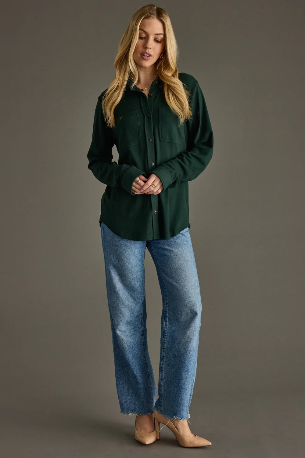 Mindi Super Soft Button Up