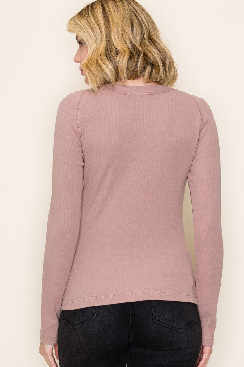 Crew Neck Long Sleeve Top