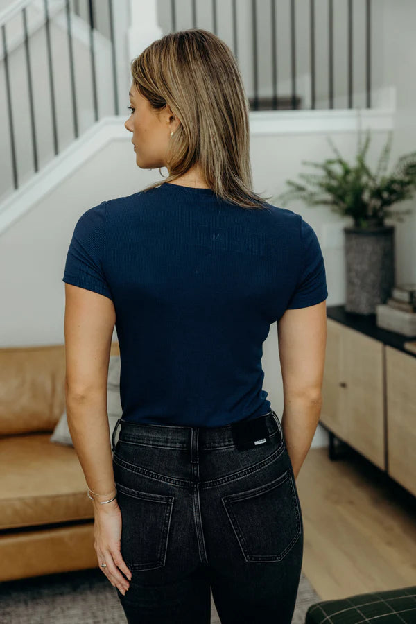 Ribbed Short Sleeve Tee