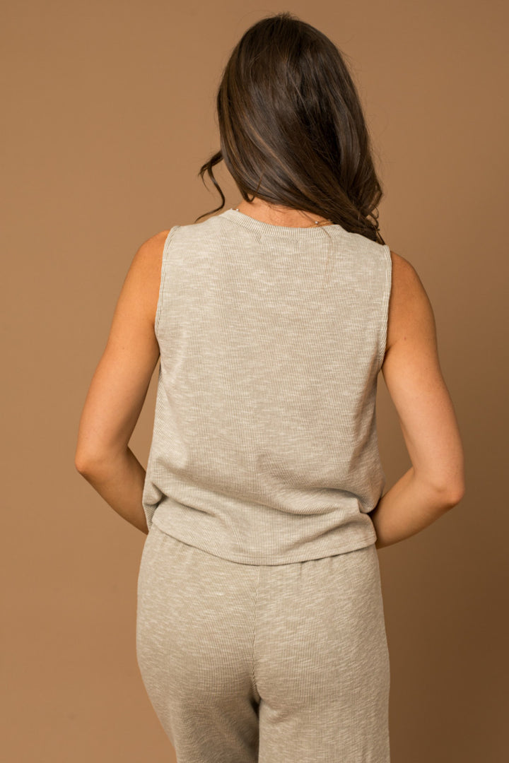 Sleeveless Ribbed Top