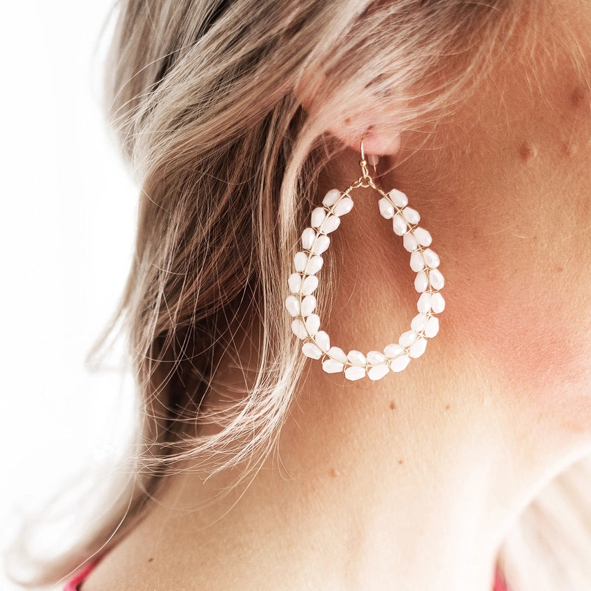 White Sophie Earrings