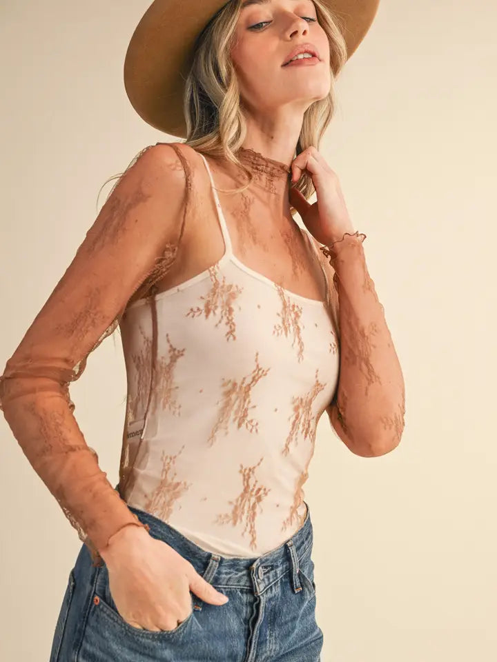 Sheer Lace Long Sleeve