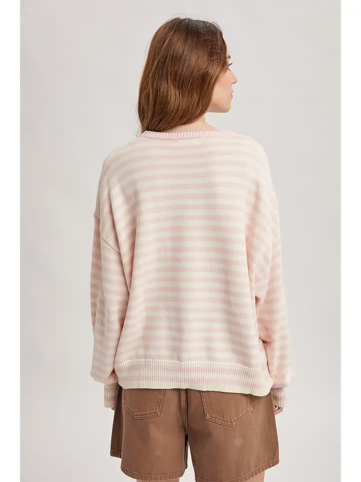 Striped Drop Shoulder Sweater