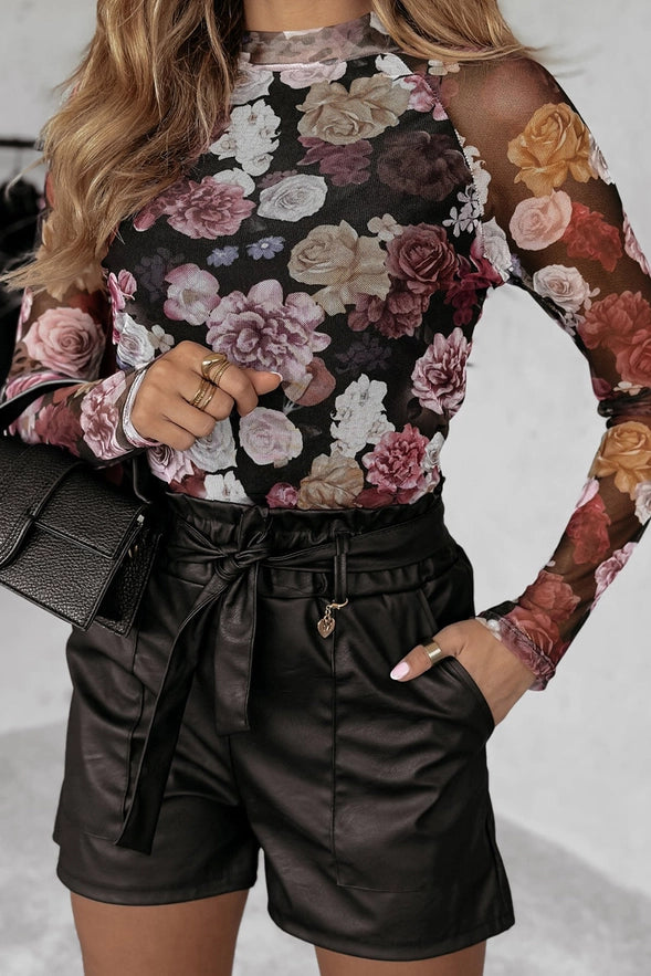 Rose Mesh Top