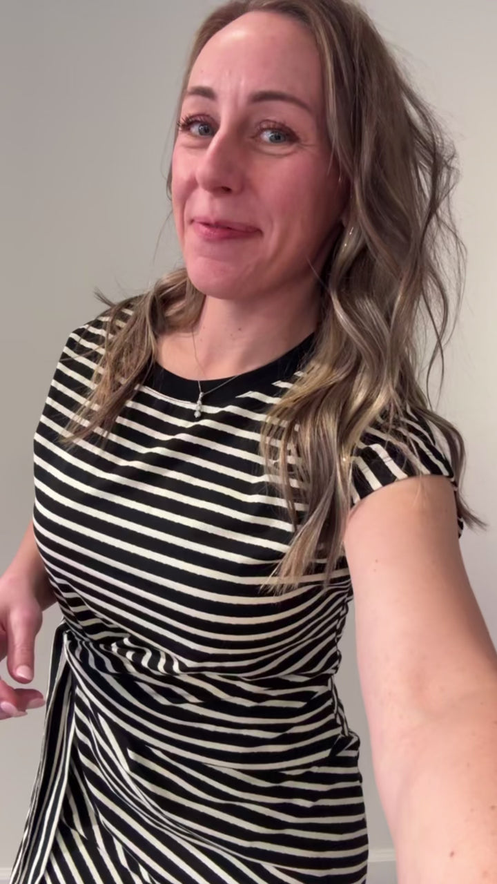 Sweet Stripe Bow Dress